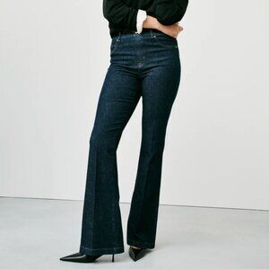 SPANX Dark Blue Flare Jeans EveryWear 2x stretchy  pull on